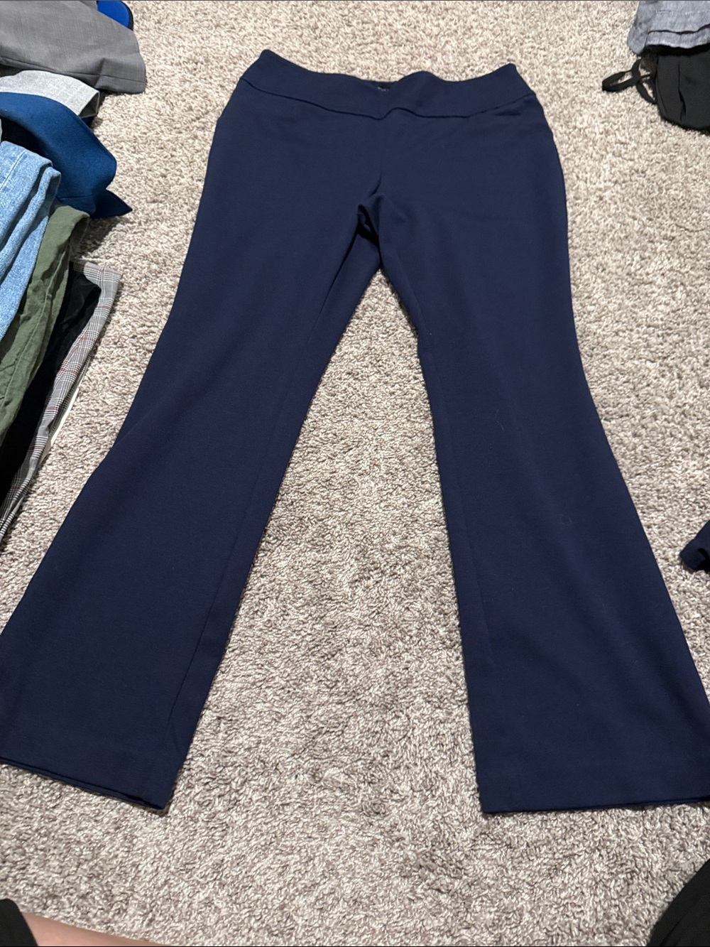 New York & Company Navy Flare Pants